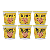 Cheerios Breakfast Cereal, Single-Serve 1.3 oz Cup, 6/Pack (SN13896)