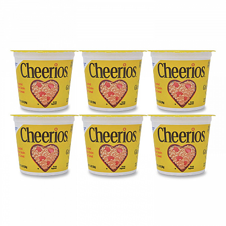 Cheerios Breakfast Cereal, Single-Serve 1.3 oz Cup, 6/Pack (SN13896)