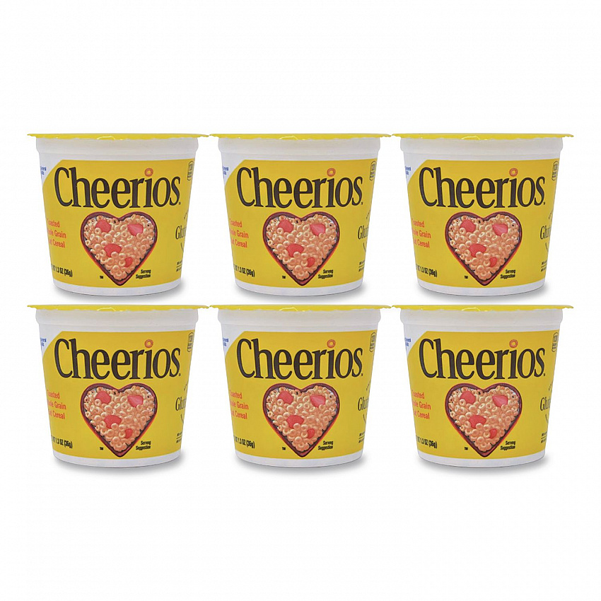 Cheerios Breakfast Cereal, Single-Serve 1.3 oz Cup, 6/Pack (SN13896)