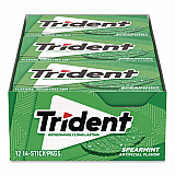Sugar-Free Gum, Spearmint, 14 Sticks/Pack, 12 Packs/Box (MOZ01106)