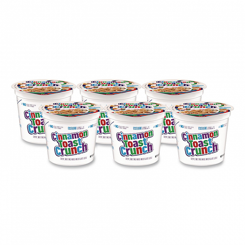 Cinnamon Toast Crunch Cereal, Single-Serve 2 oz Cup, 6/Box (SN13897)