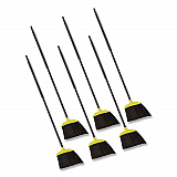 Jumbo Smooth Sweep Angled Broom, 46" Length, Black/Yellow, 6/Carton (638906BLACT)