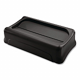 Swing Top Lid for Slim Jim Waste Containers, 11.38w x 20.5d x 5h, Black (267360BK)