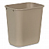 Deskside Plastic Wastebasket, 7 gal, Plastic, Beige (295600BG)