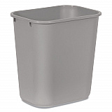 Deskside Plastic Wastebasket, 7 gal, Plastic, Gray (295600GY)