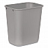 Deskside Plastic Wastebasket, 7 gal, Plastic, Gray (295600GY)