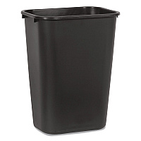 Deskside Plastic Wastebasket, 10.25 gal, Plastic, Black (295700BK)