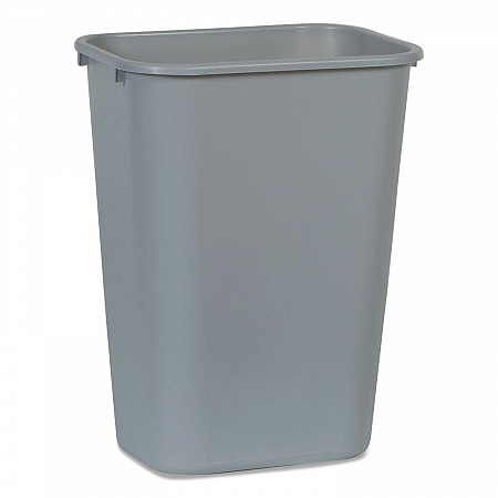 Deskside Plastic Wastebasket, 10.25 gal, Plastic, Gray (295700GY)