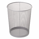 Steel Mesh Wastebasket, 5 gal, Steel Mesh,  Silver (WMB20SLV)