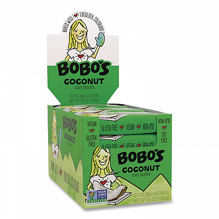 Oatmeal Bars, Coconut, 3 oz Individually Wrapped, 12/Box (00050)