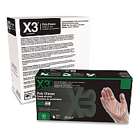 Polyethylene Food Safe Industrial Gloves, Powder-Free, Large, Clear, 500/Box, 20 Boxes/Carton (PGLOVEL500XX)