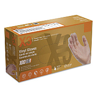 Industrial Vinyl Gloves, Powder-Free, X-Large, 3 mil Thick, 9.5" Long, Clear, 100/Box (GPX348100)