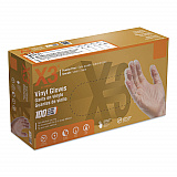 Industrial Vinyl Gloves, Powder-Free, Large, 3 mil Thick, 9.5" Long, Clear, 100/Box (GPX346100)