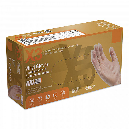 Industrial Vinyl Gloves, Powder-Free, Large, 3 mil Thick, 9.5
