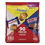 Baby Ruth, Butterfinger, Crunch Minis Party Pack, 90 Pieces, 32.4 oz Bag (689517)