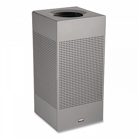 Designer Line Silhouettes Waste Receptacle, 16 gal, Steel, Silver Metallic (SC14EPLSM)