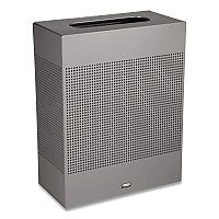 Designer Line Silhouettes Waste Receptacle, 22.5 gal, Steel, Silver Metallic (SR18EPLSM)
