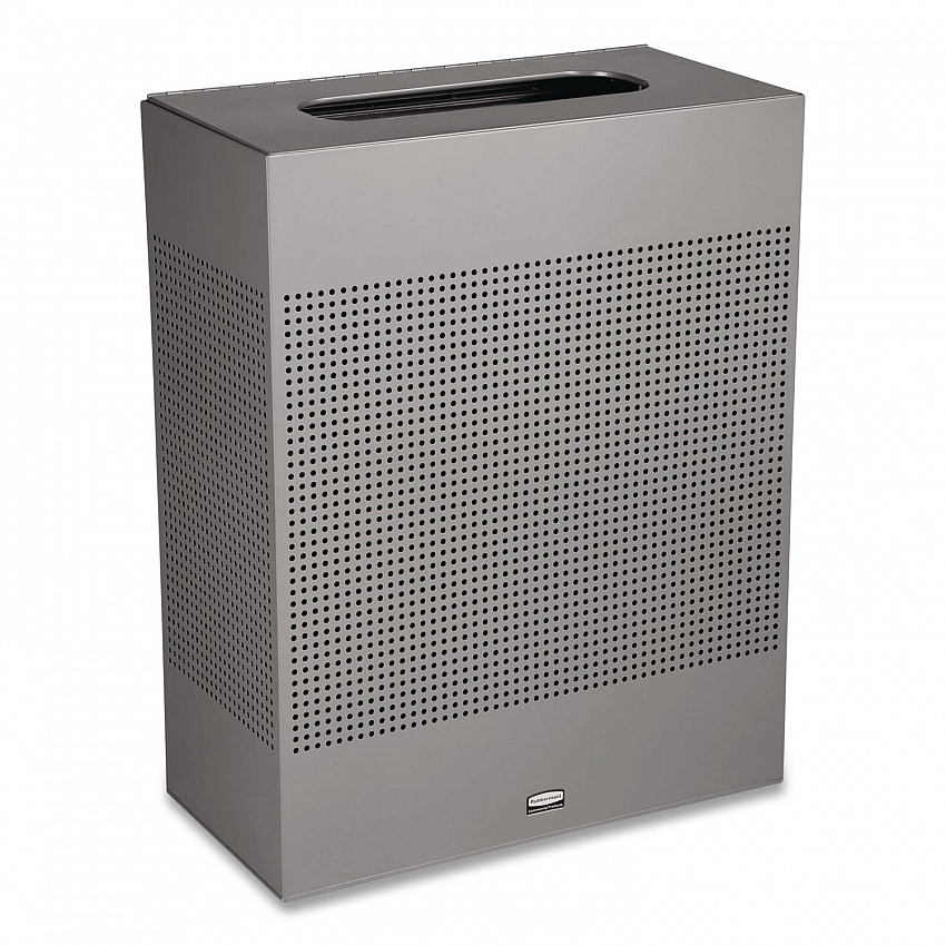 Designer Line Silhouettes Waste Receptacle, 22.5 gal, Steel, Silver Metallic (SR18EPLSM)