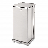 Defenders Heavy-Duty Steel Step Can, 13 gal, Steel, Stainless Steel (ST24SSPL)