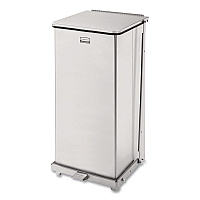 Defenders Heavy-Duty Steel Step Can, 13 gal, Steel, Stainless Steel (ST24SSPL)