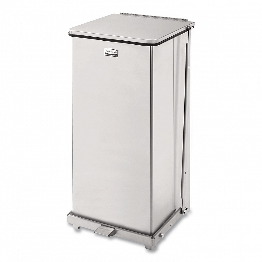 Defenders Heavy-Duty Steel Step Can, 13 gal, Steel, Stainless Steel (ST24SSPL)