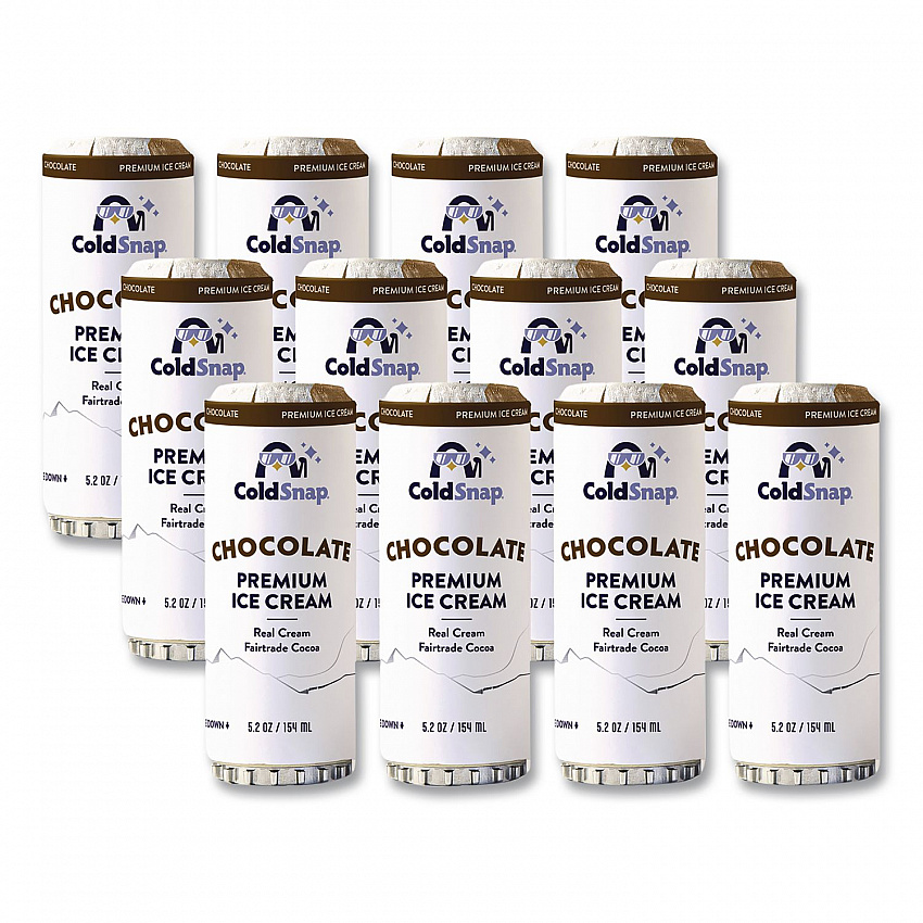 Ice Cream Pod, Chocolate, 5.2 oz Single Serve Pod for ColdSnap Machine, 12/Carton (600039)