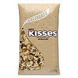 KISSES with Almonds, Gold Foils, 60 oz Bag (HEC62083)