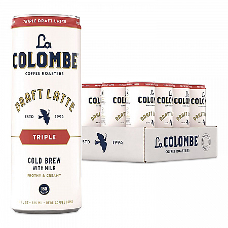 Draft Latte Cold Brew, Triple Shot Espresso Latte, 11 oz Can, 12/Carton (LCT00501)