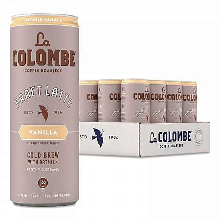 Draft Latte Cold Brew, Vanilla Latte with Oat Milk, 11 oz Can, 12/Carton (LCT00521)