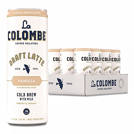 Draft Latte Cold Brew, Vanilla Latte, 11 oz Can, 12/Carton (LCT30502)