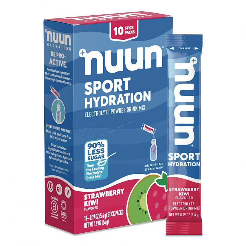 Sport Hydration Electrolyte Powder Drink Mix, Strawberry Kiwi, 0.19 oz Stick, 10/Box (02394)