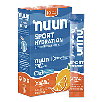 Sport Hydration Electrolyte Powder Drink Mix, All Out Orange, 0.18 oz Stick, 10/Box (02403)