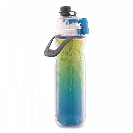 Elite Mist 'N Sip Plastic Double-Wall Insulated Water Bottle, 20 oz, Ombre Blue (HMLDP07OMB)