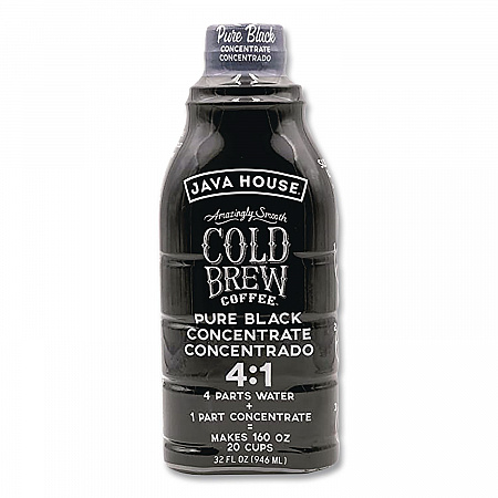 Cold Brew Coffee Concentrate, Pure Black, 32 oz Bottle (HFP01607)
