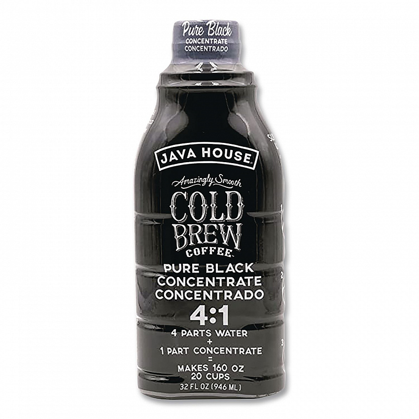 Cold Brew Coffee Concentrate, Pure Black, 32 oz Bottle (HFP01607)
