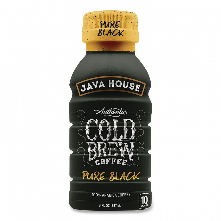 Cold Brew Coffee, Pure Black, 8 oz Bottle, 24/Carton (HFP01781)