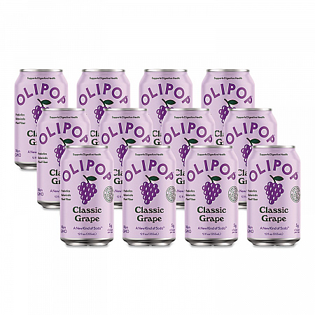 Prebiotic Soda, Classic Grape, 12 oz Can, 12/Carton (ICO70287)