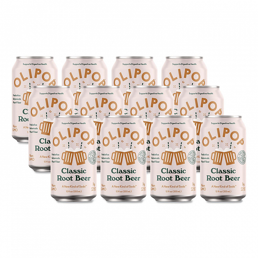 Prebiotic Soda, Root Beer, 12 oz Can, 12/Carton (ICO70288)