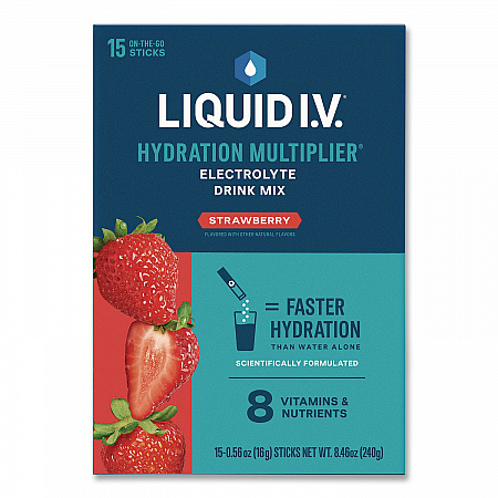 Hydration Multiplier, Strawberry, 0.56 oz Stick, 15/Pack (EHC47495)