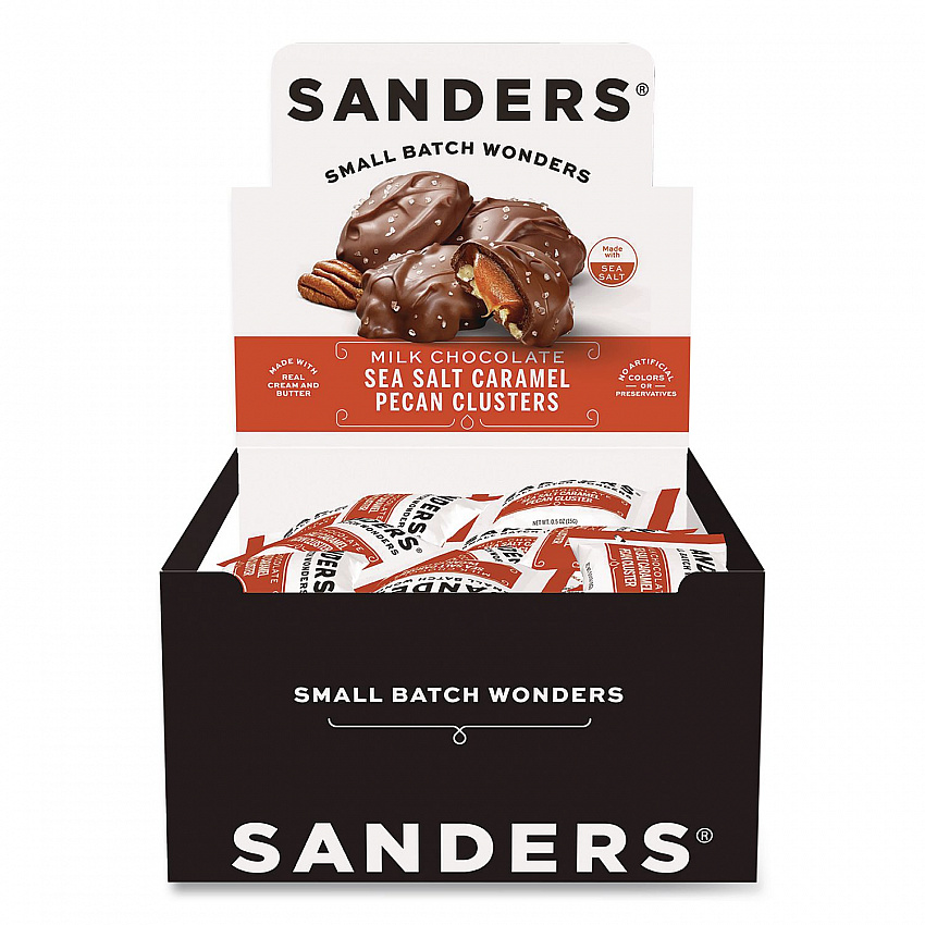 Small Batch Wonders Snack-Size Sea Salt Caramel Pecan Cluster, 48 Pieces, 24 oz Box (MRY27160)