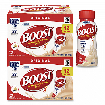 Original Nutritional Drink, Very Vanilla, 8 oz Bottle, 24/Carton (ZHC02802)
