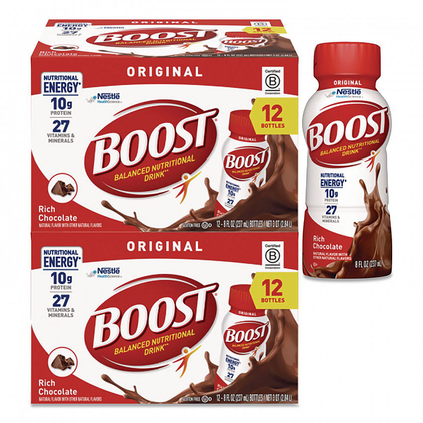 Original Nutritional Drink, Rich Chocolate, 8 oz Bottle, 24/Carton (ZHC48120)