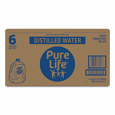 Distilled Water, 1 gal Bottle, 6 Bottles/Carton (12532472PK)