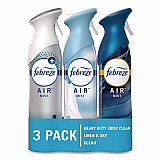 AIR Variety Pack, Heavy-Duty Crisp Clean/Linen and Sky/Ocean, 8.8 oz Aerosol Spray, 3/Pack (10677)