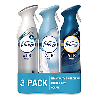 AIR Variety Pack, Heavy-Duty Crisp Clean/Linen and Sky/Ocean, 8.8 oz Aerosol Spray, 3/Pack (10677)