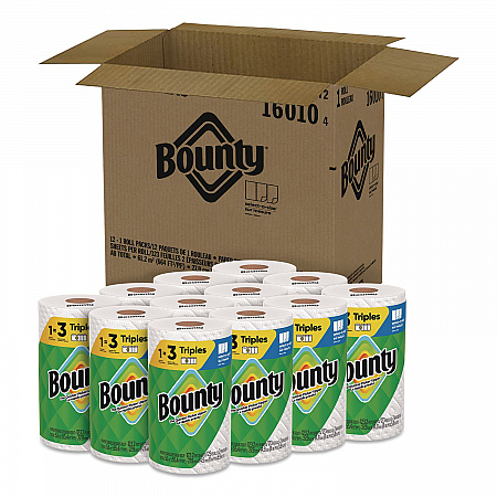 Select-A-Size Triple Roll Paper Towels, 2-Ply, 5.9 x 11, White, 123 Sheets/Roll, 12 Rolls/Carton (60107)