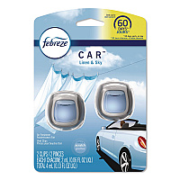 CAR Air Freshener, Linen and Sky, 2 mL, 2/Pack (811131)
