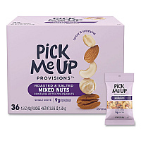 Roasted and Salted Mixed Nuts, 1.5 oz Pouch, 36/Box (PM62982)