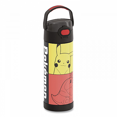 FUNtainer Pokemon Stainless Steel Vacuum Insulated Water Bottle, 16 oz, Multicolor (F42105PM6M)