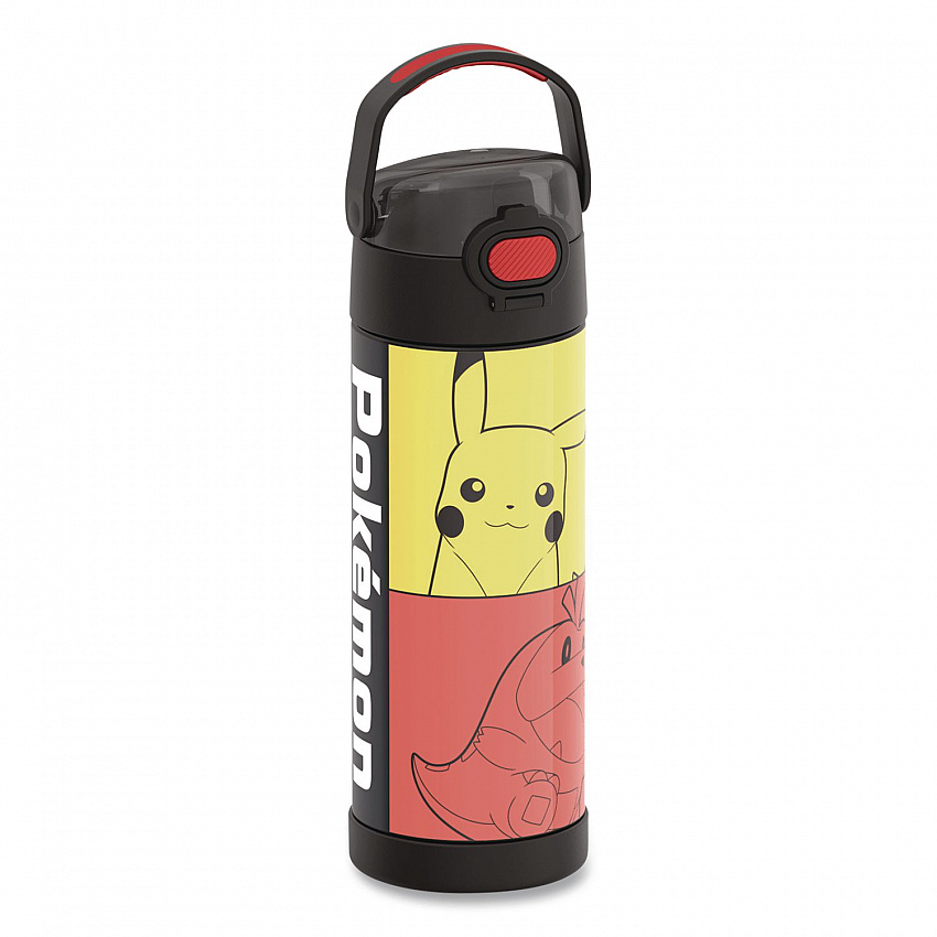 FUNtainer Pokemon Stainless Steel Vacuum Insulated Water Bottle, 16 oz, Multicolor (F42105PM6M)